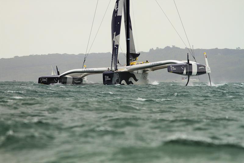 Gitana 17 passes Hurst Castle after the Rolex Fastnet Race start photo copyright Mark Jardine taken at Royal Ocean Racing Club and featuring the Trimaran class