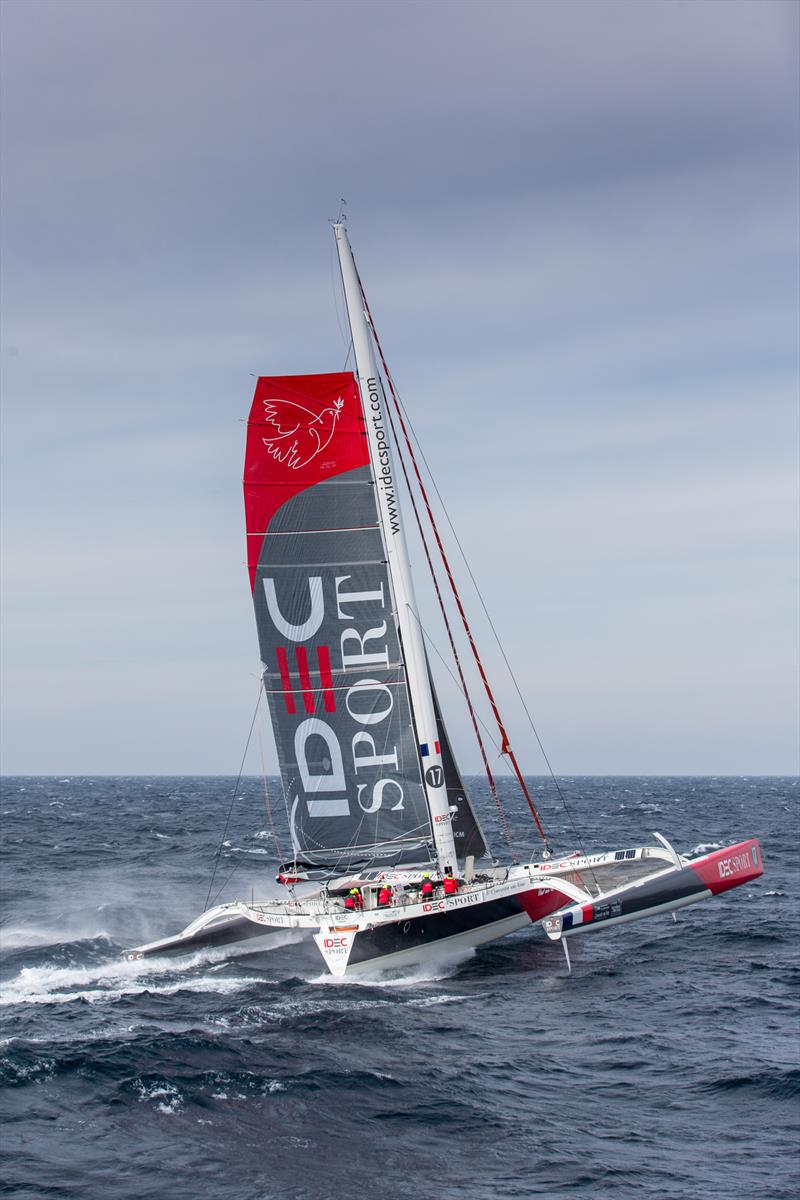 IDEC Sport pictured here in 2016 will have T-rudders added as part of her foiling package photo copyright Jean-Marie LIOT taken at  and featuring the Trimaran class