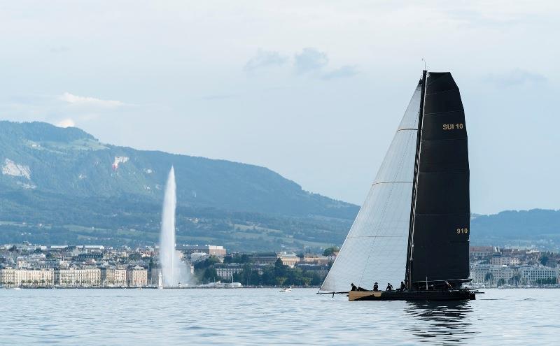 Ladycat powered by Spindrift racing competing at the Geneva-Rolle-Geneve Regatta photo copyright Chris Schmid / Spindrift racing taken at  and featuring the Trimaran class