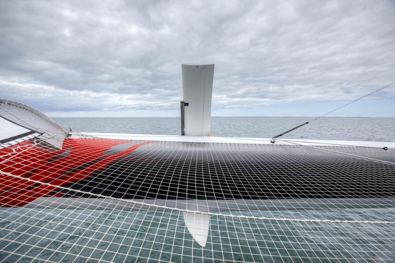 Onboard the trimaran IDEC SPORT skippered by Francis Joyon - photo © Christophe Launay / www.sealaunay.com