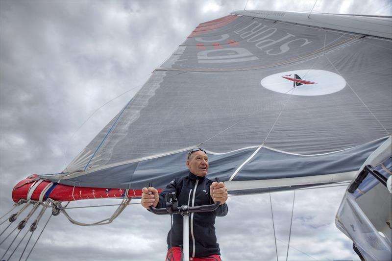 Onboard the trimaran IDEC SPORT skippered by Francis Joyon photo copyright Christophe Launay / www.sealaunay.com taken at  and featuring the Trimaran class