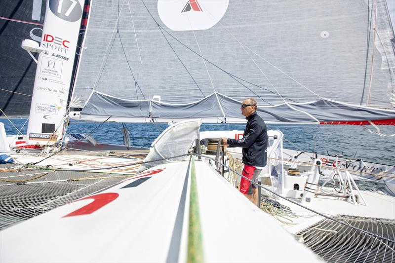 Onboard the trimaran IDEC SPORT skippered by Francis Joyon - photo © Christophe Launay / www.sealaunay.com