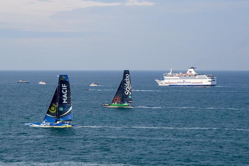 Start of the Route du Rhum-Destination Guadeloupe photo copyright Yvan Zedda taken at  and featuring the Trimaran class