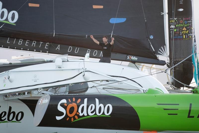 Coville finished third despite having to stop for repairs in La Coruna after damage to the boat - Route du Rhum-Destination Guadeloupe photo copyright Alexis Courcoux taken at  and featuring the Trimaran class