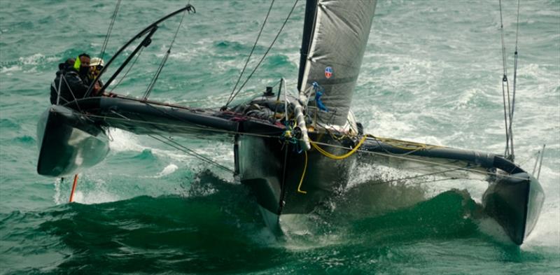 Brisbane to Gladstone Race 2019 photo copyright Mitchell Pearson / SurfSailKite taken at Queensland Cruising Yacht Club and featuring the Trimaran class