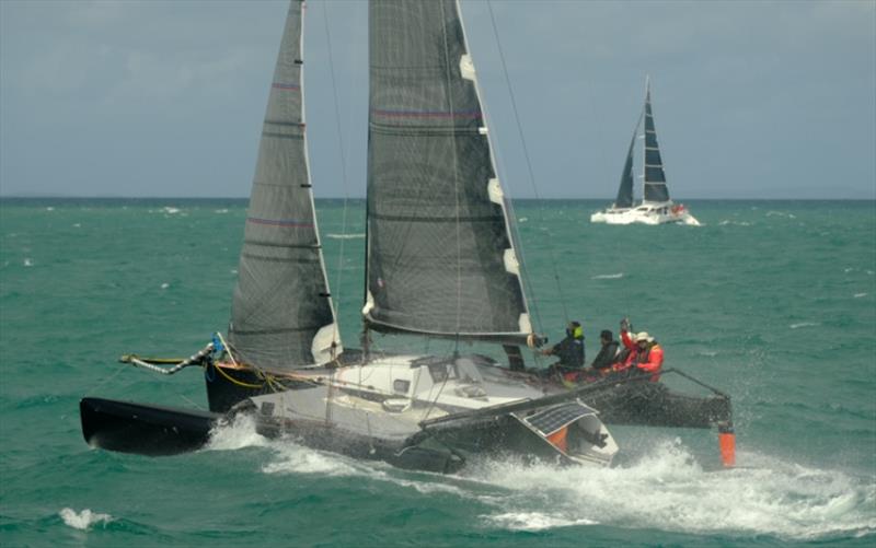 Brisbane to Gladstone Race 2019 photo copyright Mitchell Pearson / SurfSailKite taken at Queensland Cruising Yacht Club and featuring the Trimaran class