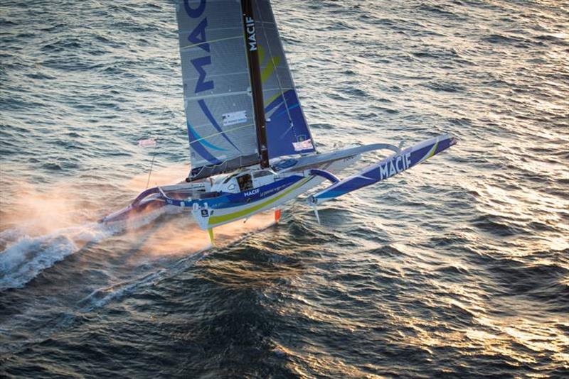 Francois Gabart took line honours in The Transat 2016 and won the ULTIME class crossing the finish line in 8 days, 8 hours, 54 minutes and 39 seconds. - photo © Lloyd Images