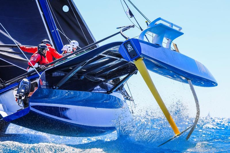 Mad Max Tf10 through a gybe - 2019 Hamilton Island Race Week, day 4 - photo © Salty Dingo