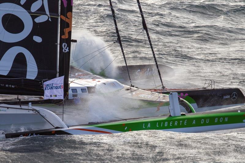 Sodebo Ultim 3 - Brest Atlantiques, Day 11 photo copyright Martin Kerurozé / Sodebo Ultim 3 taken at  and featuring the Trimaran class