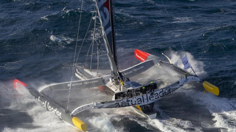 Actual Leader - Brest Atlantiques, Day 11 photo copyright Ronan Gladu / Actual Leader taken at  and featuring the Trimaran class