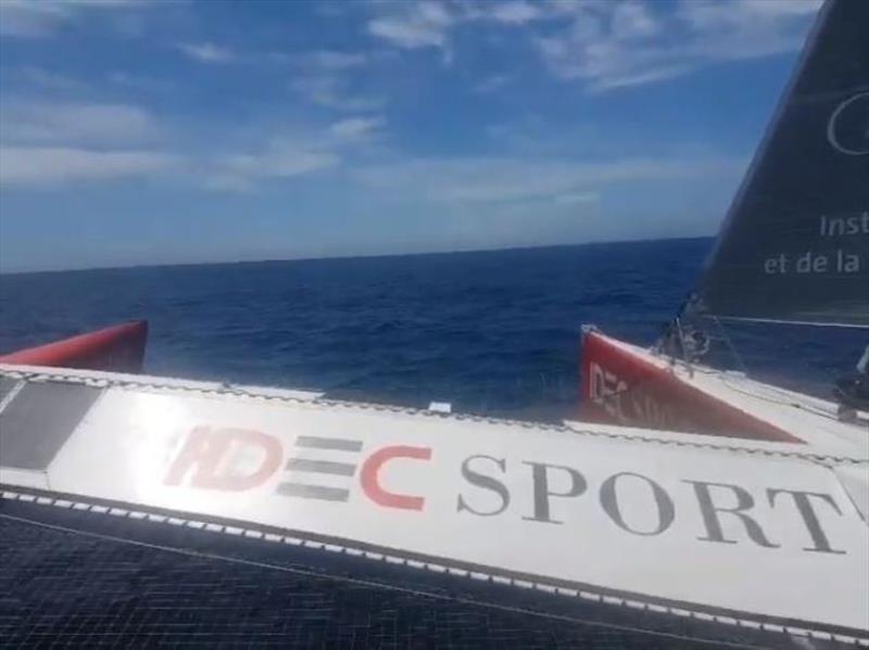 IDEC Sport ahead of forecast photo copyright IDEC Sport taken at  and featuring the Trimaran class