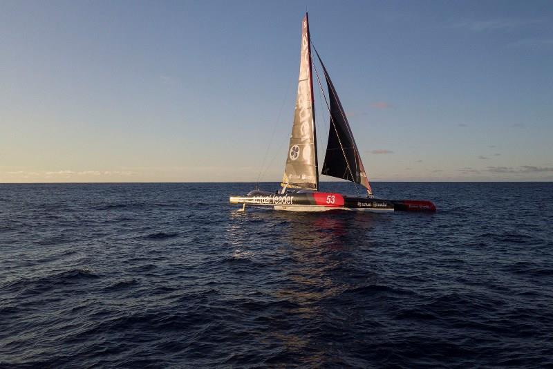 Actual Leader - Brest Atlantiques Day 30 photo copyright Ronan Gladu / Actual Leader taken at  and featuring the Trimaran class