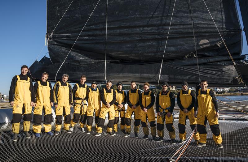 Spindrift racing at the start of the Jules Verne Trophy - photo © Chris Schmid / Spindrift Racing