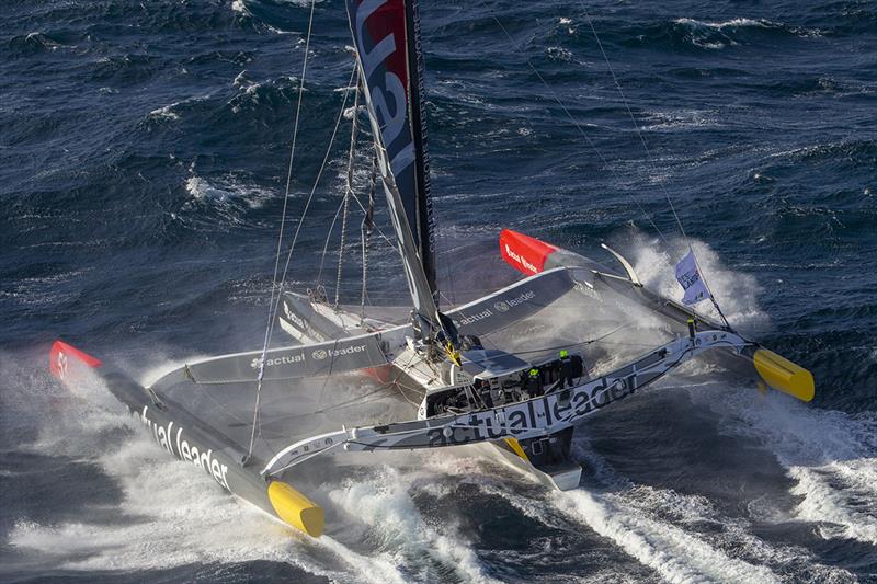 Actual Leader - Brest Atlantiques Day 28 photo copyright Alexis Courcoux / Brest Atlantique taken at  and featuring the Trimaran class