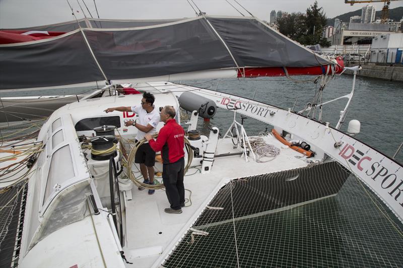 IDEC Sport, HK-London Clipper Route Record photo copyright Guy Nowell taken at  and featuring the Trimaran class