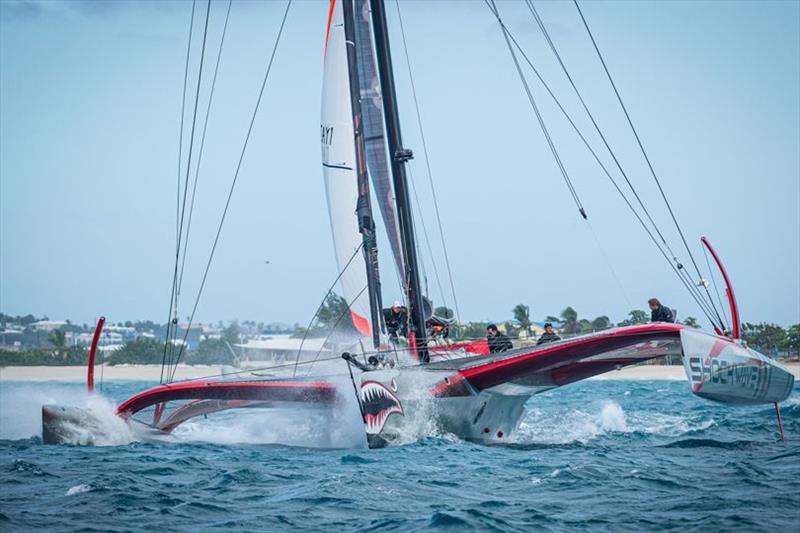 2020 Caribbean Multihull Challenge Day 2 photo copyright Laurens Morel taken at Sint Maarten Yacht Club and featuring the Trimaran class