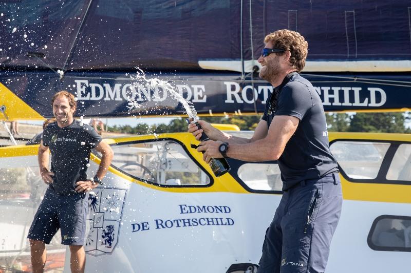 Maxi Edmond de Rothschild crew celebrating the win - Drheam Cup - photo © E.Stichelbaut / Polaryse / Gitana S.A