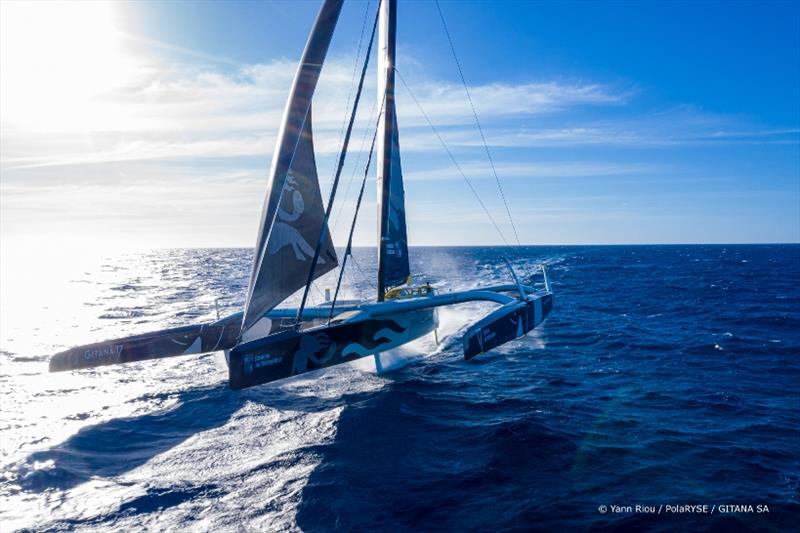 Maxi Edmond de Rothschild - Jules Verne Trophy record attempt - photo © Yann Riou / Polaryse / Gitana SA