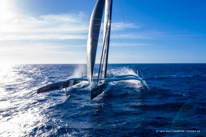 Maxi Edmond de Rothschild - Jules Verne Trophy record attempt - photo © Yann Riou / Polaryse / Gitana SA