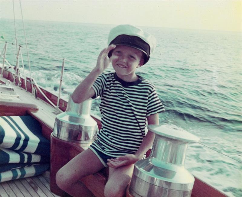 Aboard Gitana VI, one of the most iconic boats of the Gitana saga, aboard which Baron Benjamin de Rothschild enjoyed a wealth of sailing with family, as well as races, particularly those with his father Baron Edmond de Rothschild. - photo © DR / Personal archives Rothschild family