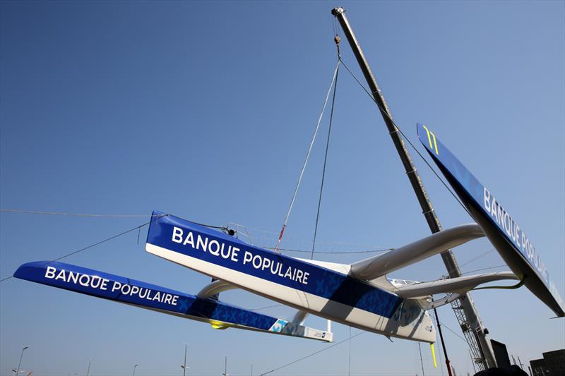 Launch of the new Ultim Tri Banque Populaire XI photo copyright B-Philippe/CDK Technologies taken at  and featuring the Trimaran class