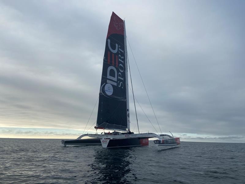 Francis Joyon leaves La Trinité sur Mer and heads to Spain photo copyright IDEC Sport taken at  and featuring the Trimaran class