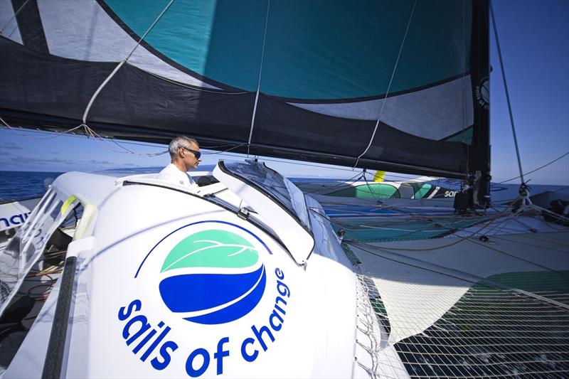 Maxi-trimaran Sails of Change -Jules Verne Trophy - photo © Pierre Bouras / Spindrift