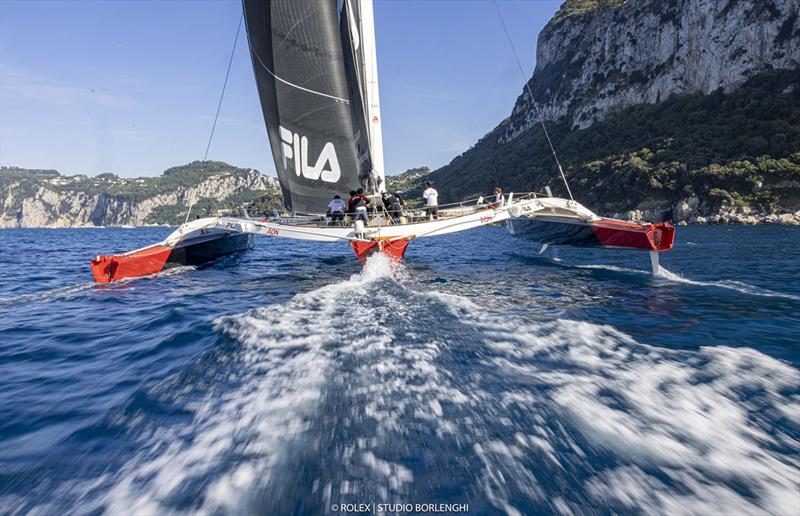 67h Tre Golfi Regatta photo copyright ROLEX / Studio Borlenghi taken at Circolo del Remo e della Vela Italia and featuring the Trimaran class