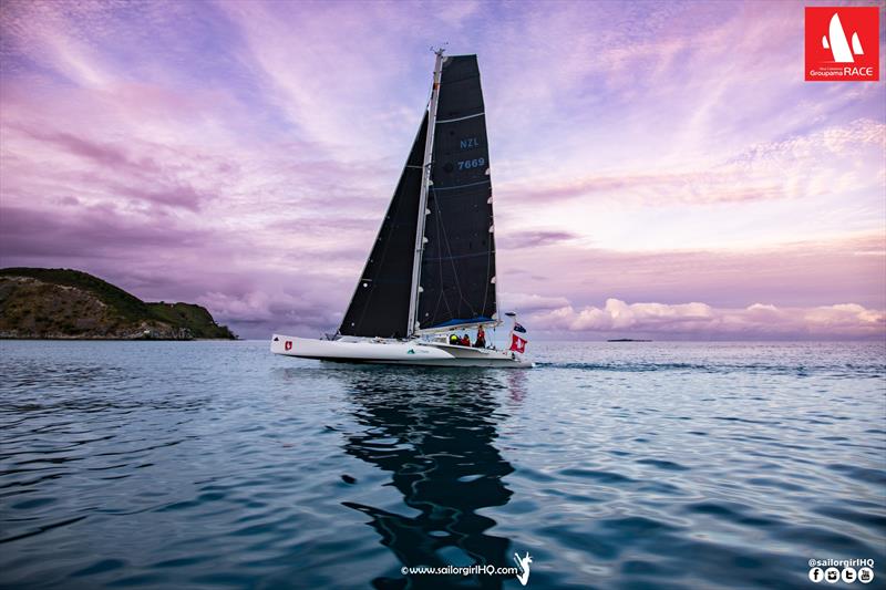 Final approach to the finish in the New Caledonia Groupama Race photo copyright Nic Douglass @sailorgirlHQ taken at Cercle Nautique Calédonien and featuring the Trimaran class