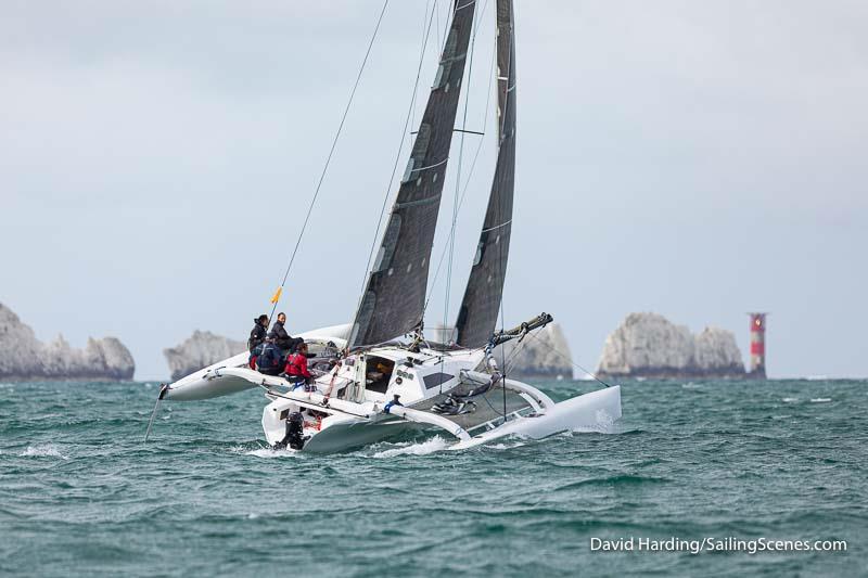 N.R.B, GBR820M, Farrier 32 SRC, during the during the Round the Island Race 2022 photo copyright David Harding / www.sailingscenes.com taken at Island Sailing Club, Cowes and featuring the Trimaran class