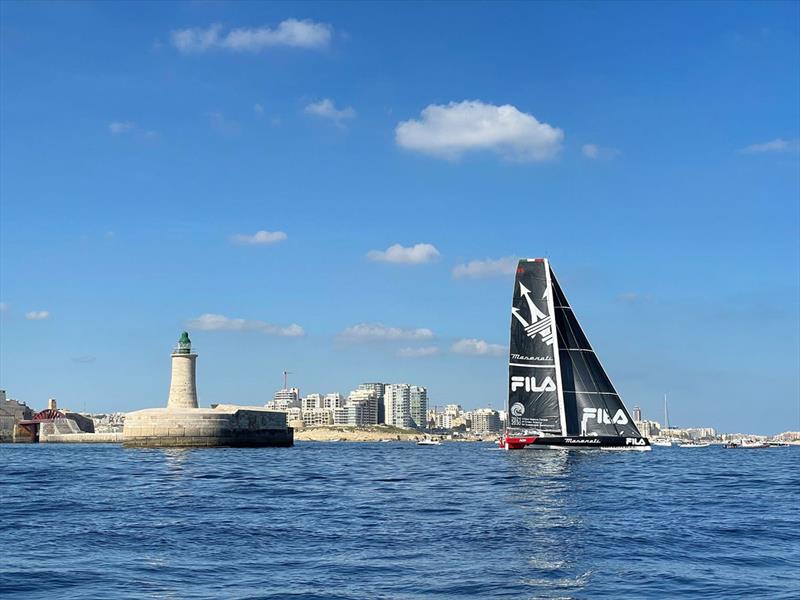 Giovanni Soldini and FILA together on board the Maserati Multi70 full electric photo copyright Thomas Joffrin taken at  and featuring the Trimaran class