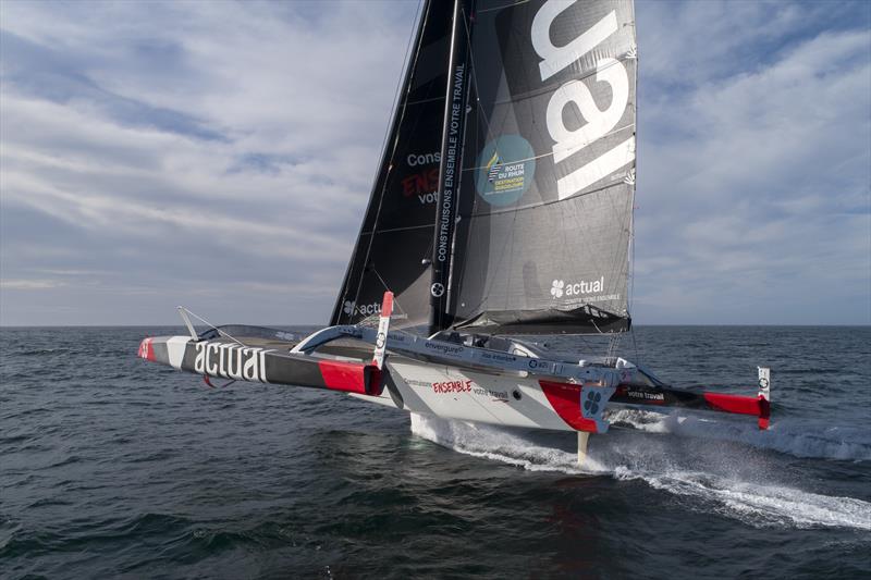 Yves Le Blevec's Ultim Actual during the Route du Rhum - Destination Guadeloupe - photo © Ronan Gladu