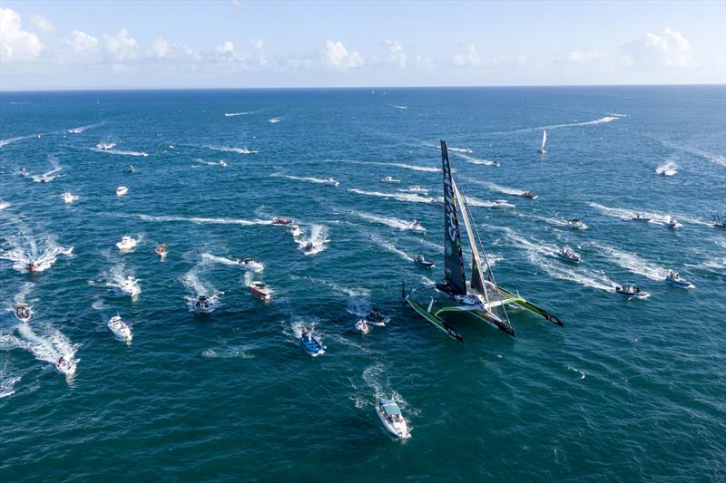 Thomas Coville on Sodebo Ultim 3 finishes 3rd in the Route du Rhum-Destination Guadeloupe 2022 - photo © Alexis Courcoux / #RDR2022