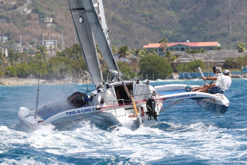 Chris Haycraft's Corsair F31R Ting-A-Ling 2 - BVI Spring Regatta & Sailing Festival, Day 3 photo copyright Ingrid Abery / www.ingridabery.com taken at Royal BVI Yacht Club and featuring the Trimaran class