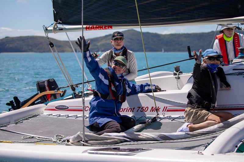 Hello from Bare Necessities - Airlie Beach Race Week photo copyright Shirley Wodson taken at Whitsunday Sailing Club and featuring the Trimaran class