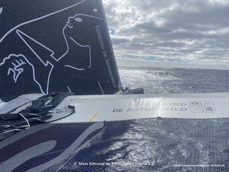  Ultim Maxi Edmond de Rothschild, skippers Charles Caudrelier and Erwan Israel, during the Transat Jacques Vabre, on October 31, 2023 - photo © Maxi Edmond de Rothschild / Gitana S.A