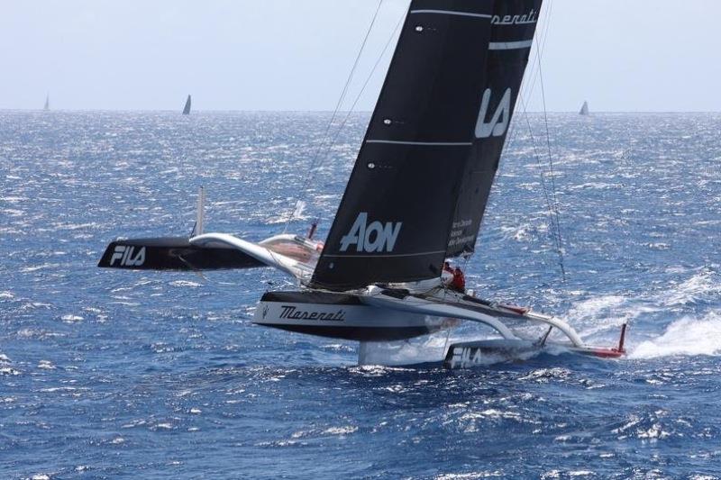 Giovanni Soldini's Maserati Multi70 (ITA) photo copyright Tim Wright / www.photoaction.com taken at Royal Ocean Racing Club and featuring the Trimaran class