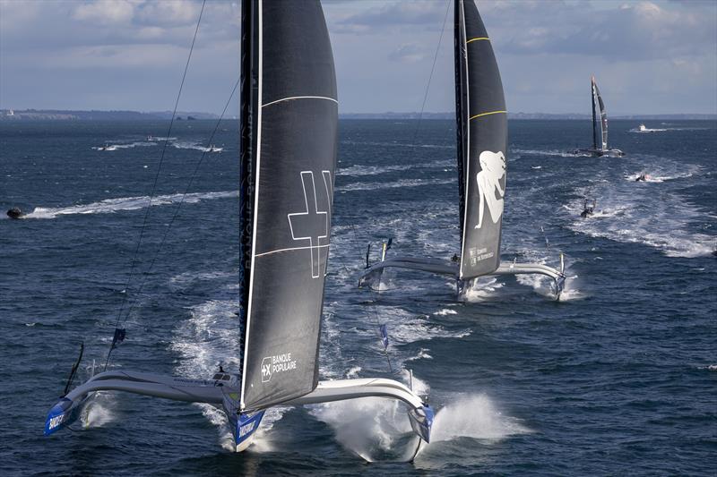 Arkéa Ultim Challenge - Brest start photo copyright Alexis Courcoux taken at  and featuring the Trimaran class