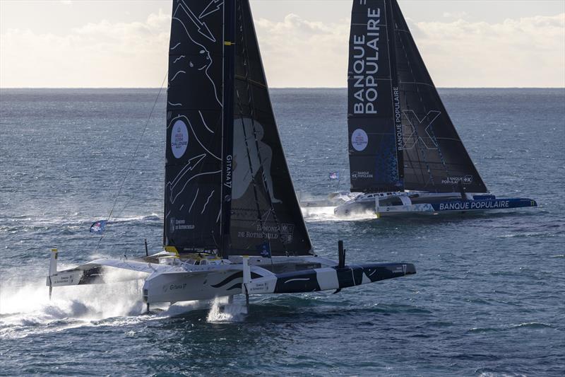 Arkéa Ultim Challenge - Brest start photo copyright Alexis Courcoux taken at  and featuring the Trimaran class