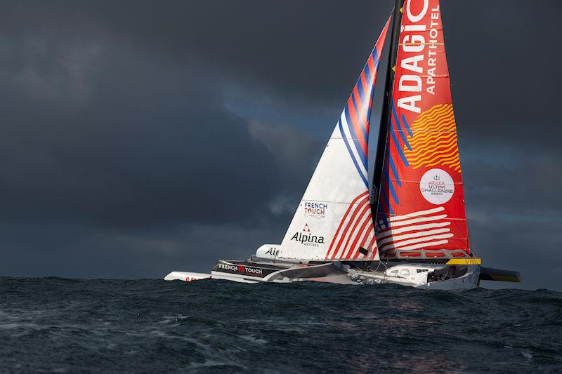 Adagio during the Arkea Ultim Challenge - Brest photo copyright Ronan Gladu taken at Yacht Club de France and featuring the Trimaran class