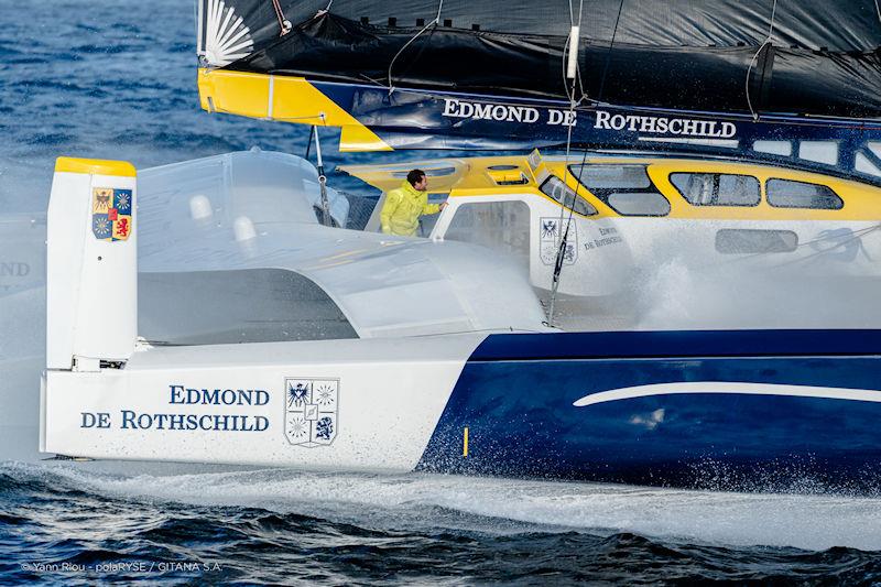 Charles Caudrelier aboard Maxi Edmond de Rothschild during the Arkéa Ultim Challenge - Brest - photo © Yann Riou - polaRYSE - GITANA SA