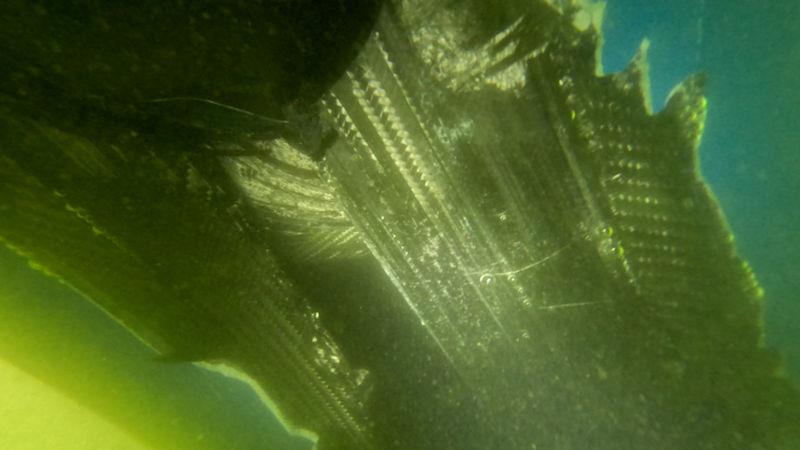 The damage to SVR-Lazartigue the Arkéa Ultim Challenge - Brest - photo © Guillaume Gatefait