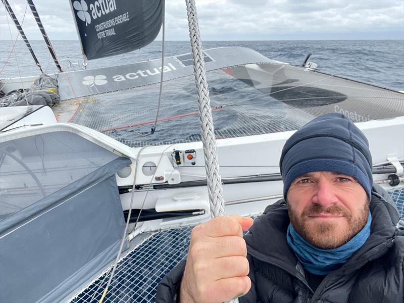 Actual Ultim 3 - Arkéa Ultim Challenge - Brest day 26 photo copyright Anthony Marchand - Actual Ultim 3 taken at  and featuring the Trimaran class