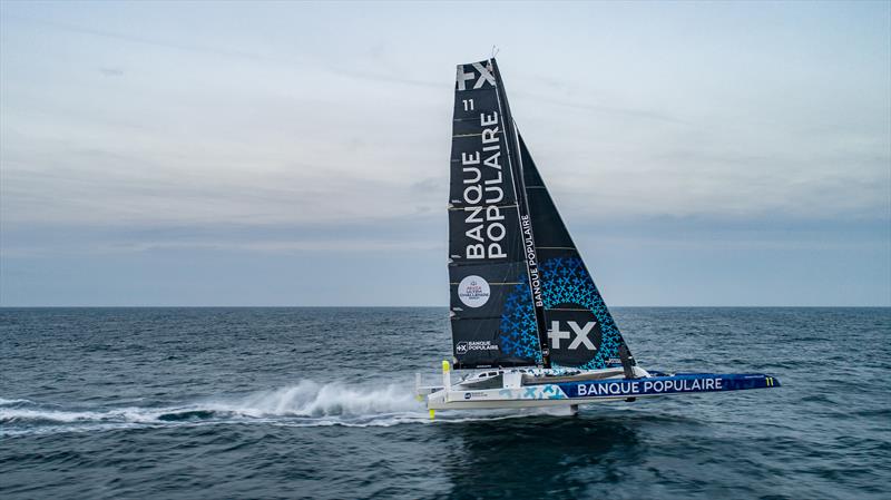 Armel Le Cleac'h aboard Maxi Banque Populaire XI during the Arkéa Ultim Challenge - Brest  - photo © Jeremie Lecaudey