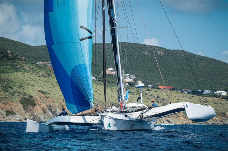 Guy Chester and his trimaran Oceans Tribute are a long way from home, but Guys has found a home within the Caribbean sailing community, and is committed to giving back - photo © Laurens Morel