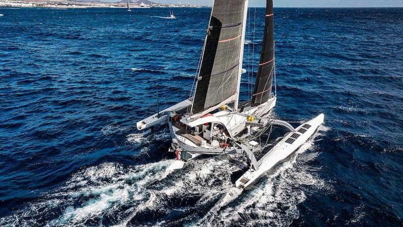 1th RORC Transatlantic Race: Jacopo Bracco's Banuls 53 Finn (USA) photo copyright Sailing Energy/Calero Marinas taken at Royal Ocean Racing Club and featuring the Trimaran class