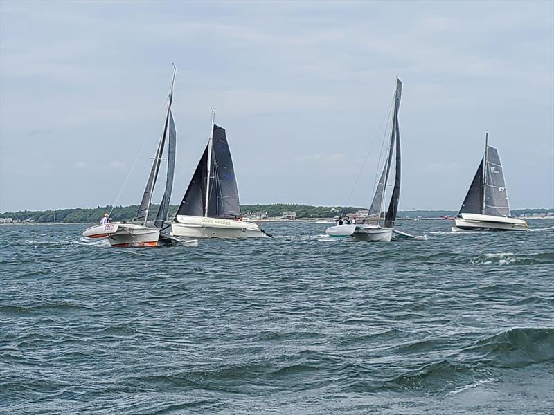 Racecourse action at the 2023 Corsair Nationals, which was hosted by the Beverly Yacht Club and organized by the New England Multihull Association photo copyright Images BBMR/NEMA taken at Beverly Yacht Club and featuring the Trimaran class