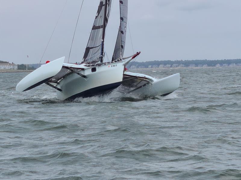 Racecourse action at the 2023 Corsair Nationals, which was hosted by the Beverly Yacht Club and organized by the New England Multihull Association photo copyright Images BBMR/NEMA taken at Beverly Yacht Club and featuring the Trimaran class