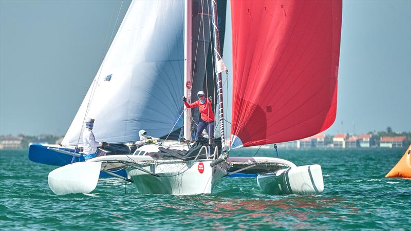 Racecourse action at the 2025 Sarasota Bay Multihull Regatta - photo © Jennifer Joy Walker (www.jenniferjoywalker.com)