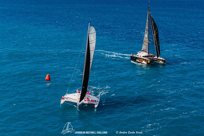 Triple Jack and Wa-Kan fought it out in CSA 2 - 8th Caribbean Multihull Challenge Race and Rally day 2 - photo © Andre Dede Knol